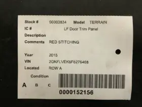204.gm9h15 Terrain 2015 Front Door Trim Panel 315258