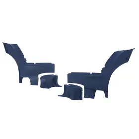 Accu-form Plastics Af0940701 1973-74 Charger Roadrunner Interior Quarter Panel Trim Set Black
