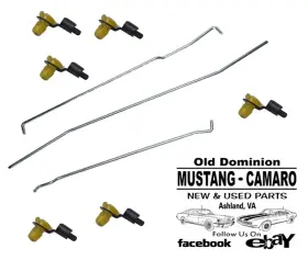 Acp / Daniel Carpenter Fm-bd045l 1965-1966 Mustang Door Latch Rods With Clips - Driver Side Acp / Daniel Carpenter Fm-bd045l 1965-1966 Mustang Door Latch Rods With Clips - Driver Side