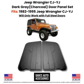 Aftermarket Products 55008856k Jeep Cj-yj Scrambler Wrangler 1982-1995 Door Panels Pair Dark Gray Charcoal Aftermarket Products 55008856k Jeep Cj-yj Scrambler Wrangler 1982-1995 Door Panels Pair Dark Gray Charcoal