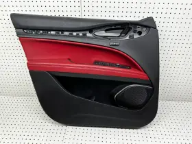 Alfa Romeo 6ny45uejaa 2017-2023 Stelvio Front Driver Interior Door Trim Panel Red / Black Alfa Romeo 6ny45uejaa 2017-2023 Stelvio Front Driver Interior Door Trim Panel Red / Black