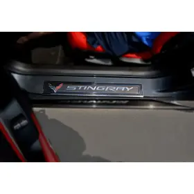 American Car Craft Acc0679 Laser Cut Door Sill Overlays For 2014-19 Chevy Corvette Z06 Without E Sills C-fiber American Car Craft Acc0679 Laser Cut Door Sill Overlays For 2014-19 Chevy Corvette Z06 Without E Sills C-fiber