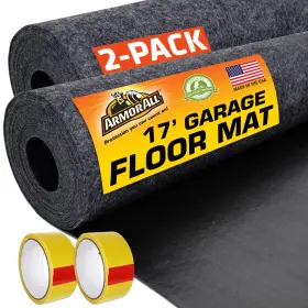 Armor All 758035925620 Garage Floor Mat 17 X 7 4 2 Pack Waterproof Oil Resistant Black