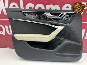Audi 4k0867117 2019-2024 A6 Front Left Driver Side Interior Door Panel Trim Black / Beige Audi 4k0867117 2019-2024 A6 Front Left Driver Side Interior Door Panel Trim Black / Beige