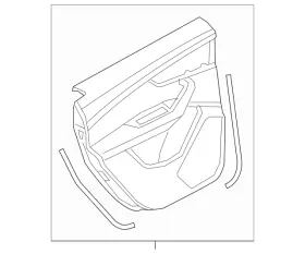 Audi 4m0-867-104-b-wfa Genuine Door Interior Trim Panel