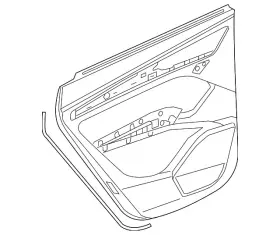 Audi 80a-867-304-be-wfa Genuine Door Trim Panel