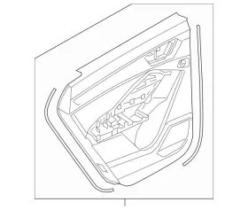 Audi 83b-867-303-ae-sws Genuine Door Trim Panel Audi 83b-867-303-ae-sws Genuine Door Trim Panel