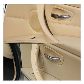 Auxito 51417230850 Rear Right Beige Inner Outer Door Panel Handle Pull Trim Cover For Bmw E90 328i