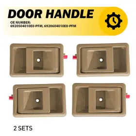 Auxito 6920504010e0-pfm 4pcs Interior Front Rear Door Handle Fit 1990-1995 Toyota 4runner 95-00 Tacoma D