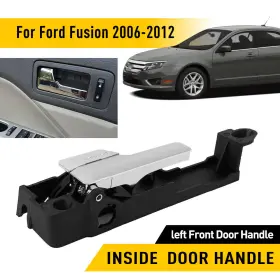 Auxito 6e5z5422601a Interior Door Handle Front Driver Left Side Chrome Fit Ford Lincoln Mkz Mercury
