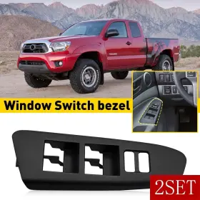 Auxito 74232-04050-12-13-14-15 For 12-15 Toyota Tacoma 4d Cab Front Left Master Power Window Switch Bezel 2set Auxito 74232-04050-12-13-14-15 For 12-15 Toyota Tacoma 4d Cab Front Left Master Power Window Switch Bezel 2set