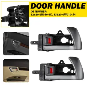 Auxito 82620-2b010-1d 2x Front Rear Right Side Interior Door Handle Replace For 07-12 Hyundai Santa Fe Auxito 82620-2b010-1d 2x Front Rear Right Side Interior Door Handle Replace For 07-12 Hyundai Santa Fe