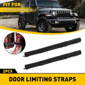 Auxito Eoq-ww-59151 For 2007-2021 Jeep Wrangler Jk Jl Jt Door Limiting Strap Stop Adjustable 2x