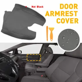 Auxito Mfsp-ods-11-17-fdg Fits 2011-17 Honda Odyssey Gray Dark Door Panel Armrest Upholstery Cover Leather