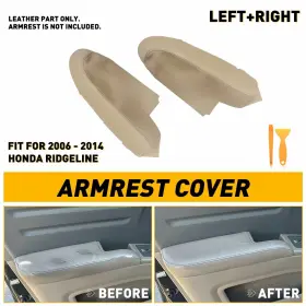 Auxito Mfsp-ridgeline-06-14m For Honda Ridgeline 2006-2014 Front Door Armrest Cover Skin Beige Pu Leather Usa Auxito Mfsp-ridgeline-06-14m For Honda Ridgeline 2006-2014 Front Door Armrest Cover Skin Beige Pu Leather Usa