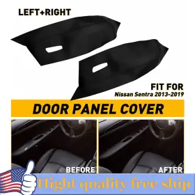 Auxito Mfsp-sentra-13-19 Microfiber Leather Armrest Door Panel Cover Black For 2013-2019 Nissan Sentra Auxito Mfsp-sentra-13-19 Microfiber Leather Armrest Door Panel Cover Black For 2013-2019 Nissan Sentra