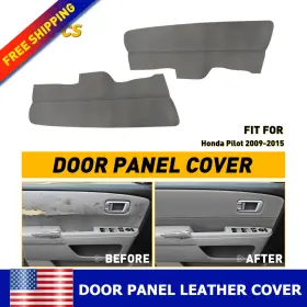 Auxito Xpd-mp-16541 Fits 2009-2015 Honda Pilot Gray Front Back Door Panels Leather Armrest Cover 2pc