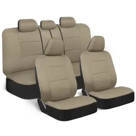 Bdk Os-309-ab Car Seat Covers Full Set Solid Beige Front Rear Split Bench Polypro Cars Oem