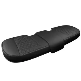 Black Panther Frc05 Car Seat Cover Pu Leather Adjustable 49-55 Triangle Quilting Rear