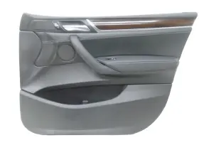 Bmw 07614081 11-17 X3 F25 Front Right Passenger Door Panel Leather Black Oem Ak2201199