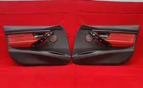 Bmw 43245 12-18 328 335 340 F30 Front Left&right Door Panel Dakota Leather Coral Red Bmw 43245 12-18 328 335 340 F30 Front Left&right Door Panel Dakota Leather Coral Red