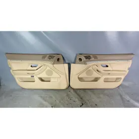 Bmw 51417140279 97-03 E39 5-series Front Int Door Panel Trim Skin Pair Sand Beige Vinyl Oem