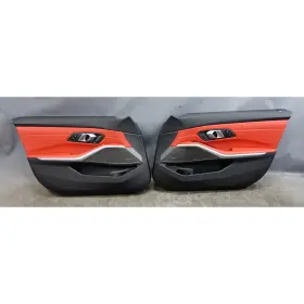 Bmw 51418088677 19-25 G80 M3 G20 3-series Front Interior Door Card Panel Pair Fiona Red Oem Bmw 51418088677 19-25 G80 M3 G20 3-series Front Interior Door Card Panel Pair Fiona Red Oem