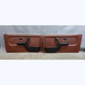 Bmw 51418106611 84-86 E30 3-series Coupe Front Interior Door Panel Trim Pair Taurus Red Oem