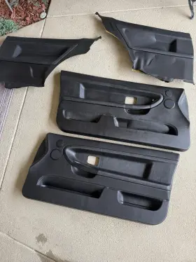 Bmw 51418177977 E36 Black 3-series Coupe Front Rear Set Door Panel Card 323 325 328 M3 Oem