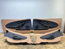 Bmw 51419134739 2004-2010 E63 E64 Front And Rear Door Cards Panel Set Sattel-brown Leather Oem