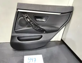Bmw 7346356 15-20 Oem F36 428 430 Rear Right Passenger Door Card Panel Sensatec Black