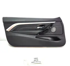 Bmw 7389517 14-20 Oem F32 F33 Front Driver Door Card Panels Leather Dakota Black 40k