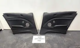 Bmw 7391137 14-20 Oem F23 Convertible Rear Left Right Door Card Panels Dakota Black Set