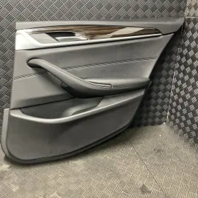 Bmw 7477144 Oem 2017 - 2023 G30 530 540 Rear Right Side Door Card Panel Leather Black