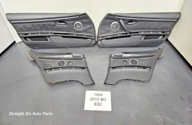 Bmw 7903583 08-13 Oem E92 M3 Coupe Front Door Card Panels Black Novillo Leather Set