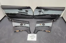 Bmw 7903585 08-13 Oem E93 M3 Convertible Front Rear Door Card Panel Leather Silver Set