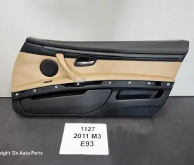 Bmw 7903606 08-13 Oem E93 M3 Convertible Front Passenger Door Card Panel Leather Bamboo