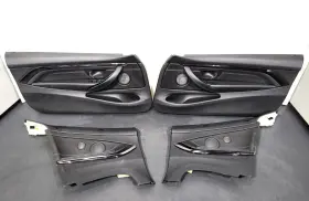 Bmw 8063616 15-20 Oem F83 M4 F33 Front Rear Door Card Panels Leather Merino Black Set
