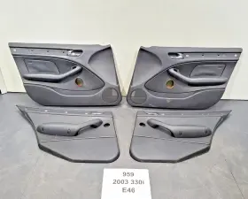 Bmw 8232630 99-06 Oem E46 328 330 Front Rear Left Right Door Card Panel Black Set