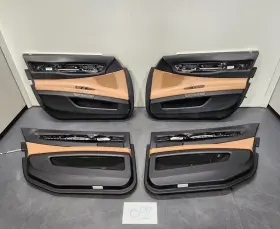 Bmw 9161799 13-15 Oem F02 Front Rear Left Right Door Card Panel Nappa Leather Set