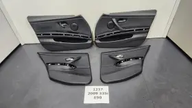 Bmw 9167803 09-11 Oem E90 335 M3 Front Rear Door Card Panels Sensatec Black Set