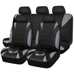 Car Pass Zt-006-gy0l5 Waterproof Seat Covers Full Set Universal Fit Black Gray Sets Cars
