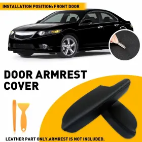 Carcomponentmart Mfsptsx0914 Front Door Panels Armrest Leather Cover Black For 2009 2010 2011-2014 Acura Tsx Carcomponentmart Mfsptsx0914 Front Door Panels Armrest Leather Cover Black For 2009 2010 2011-2014 Acura Tsx