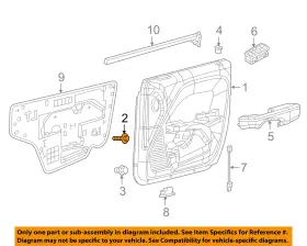 Chrysler Oem 6506654aa 15-23 Challenger Door Interior Trim-door Trim Panel Pin