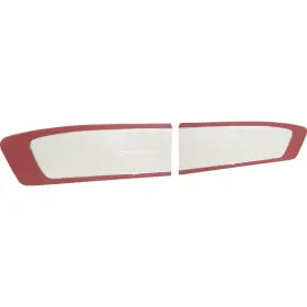 Distinctive Industries Upholstery A67793020 1965 Mustang Two-tone Door Panels Sierra Grain Red With White Inserts