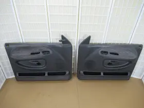 Dodge 12023 98-02 Oem Ram Pickup Truck Left And Right Agate Black Cloth Power Door Panel