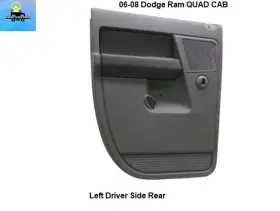 Dodge 5jv251d5ad 06 07 08 Ram 1500 2500 Rear Left Door Trim Panel Oem