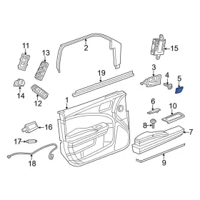 Dodge Oe 1rj87dx9ac For Charger 11-23 Rear Left Door Interior Trim Panel Cap Dodge Oe 1rj87dx9ac For Charger 11-23 Rear Left Door Interior Trim Panel Cap