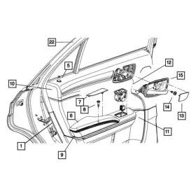 1SE59DX9AA DODGE OE Charger Rear Left Door Panel