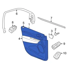 Dodge Oe 7gy911saaa For Durango 21-22 Front Left Inner Door Interior Trim Panel